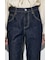 AZUL DENIM センタープレスフレアデニム ショート丈