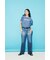 AZUL DENIM センタープレスフレアデニム