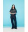 AZUL DENIM センタープレスフレアデニム
