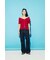 AZUL DENIM センタープレスフレアデニム