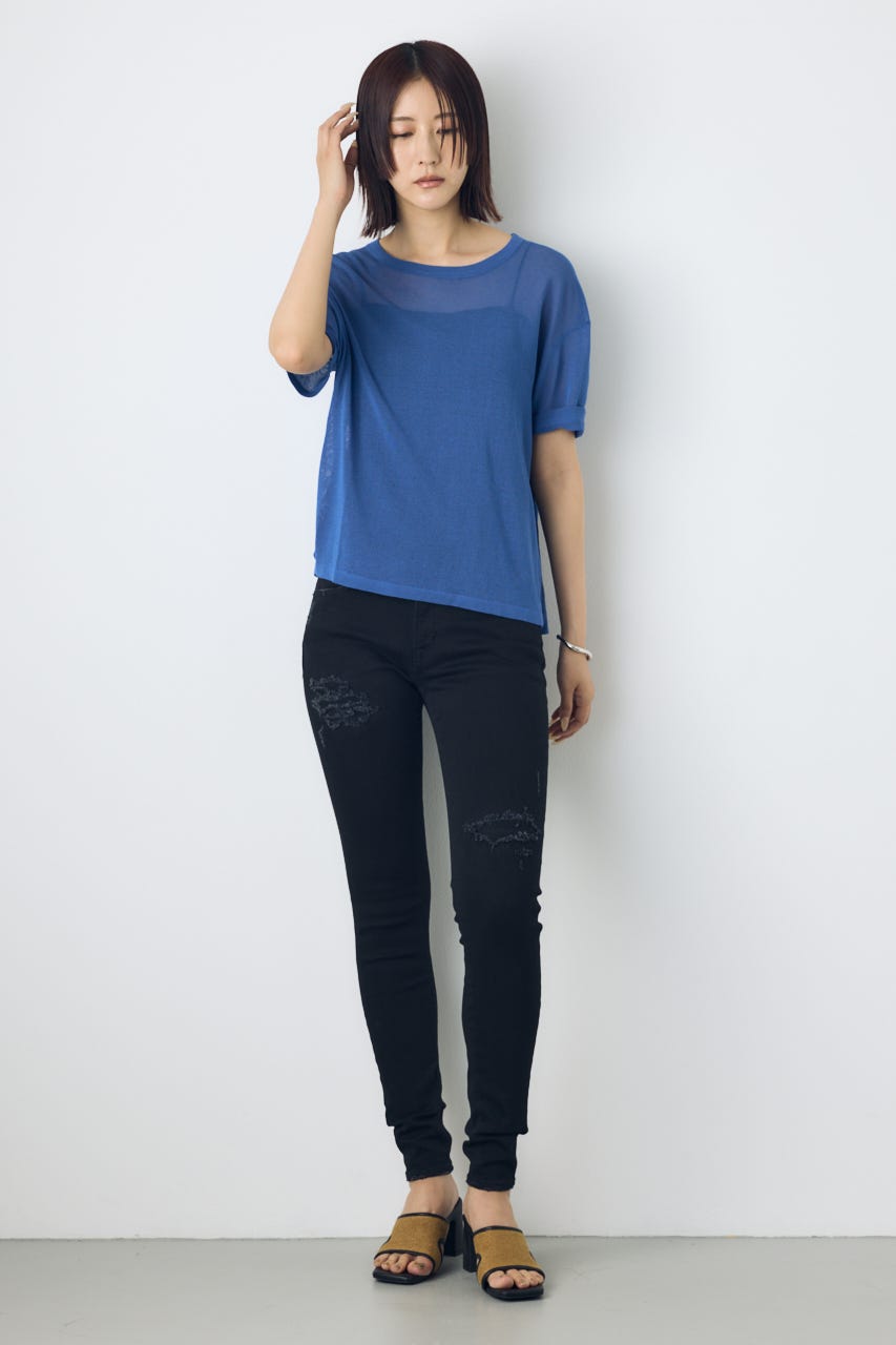 AZUL DENIM リペアスキニーデニム