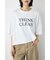 ドロップショルダーロゴ5分袖Tシャツ