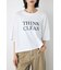 ドロップショルダーロゴ5分袖Tシャツ