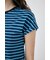 ROLL SLEEVE マルチストライプ TEE