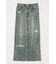 DENIM PRINT TRANSPARENT スカート