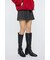 LOW SLUNG PLEATED MINI スカート