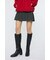 LOW SLUNG PLEATED MINI スカート