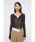 SHEER HENRY NECK ニットトップス