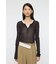 SHEER HENRY NECK ニットトップス