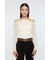 OPEN SHOULDER HALTER ニットトップス