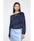 FAUX FUR KNIT CROP トップス