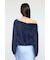 FAUX FUR KNIT CROP トップス