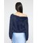 FAUX FUR KNIT CROP トップス