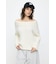 OVER RIB OFF SHOULDER トップス