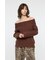 OVER RIB OFF SHOULDER トップス