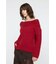 OVER RIB OFF SHOULDER トップス