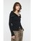 BIG COLLAR ZIP UP ニットトップス