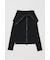 BIG COLLAR ZIP UP ニットトップス