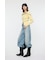 BIG COLLAR ZIP UP ニットトップス