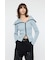 BIG COLLAR ZIP UP ニットトップス