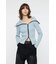 BIG COLLAR ZIP UP ニットトップス