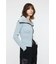 BIG COLLAR ZIP UP ニットトップス