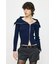BIG COLLAR ZIP UP ニットトップス