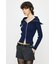 BIG COLLAR ZIP UP ニットトップス