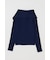 BIG COLLAR ZIP UP ニットトップス