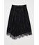 LACE TRIM VELVET スカート