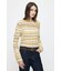 RANDOM STRIPE OFF SHOULDER トップス