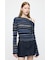 RANDOM STRIPE OFF SHOULDER トップス