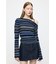RANDOM STRIPE OFF SHOULDER トップス