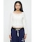 LACE TRIMMED CORSET ブラウス