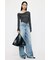 ASYMMETRY TWIST NECK トップス