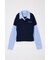 SHIRT SLEEVE STRIPED POLO Tシャツ