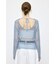 BOAT NECK MESH KNIT トップス