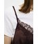 LACE SATIN SLIP ドレス