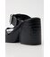 CROCO CHUNKY HEEL サンダル
