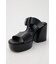 CROCO CHUNKY HEEL サンダル