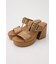 CROCO CHUNKY HEEL サンダル