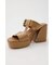 CROCO CHUNKY HEEL サンダル