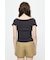 OFF SHOULDER HALF ZIP ニットトップス