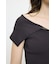 OFF SHOULDER HALF ZIP ニットトップス