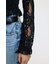 PATCH LACY RUFFLE トップス