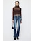 ES LACE HI NECK トップス