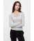 ES SHEER HENRY NECK KNIT トップス