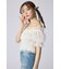 【AKB48 水島美結さん着用】シアーオフショルショートスリーブブラウス