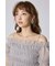 【AKB48 水島美結さん着用】シアーオフショルショートスリーブブラウス