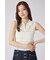 【AKB48 千葉恵里さん着用】スキッパークロシェニットトップス
